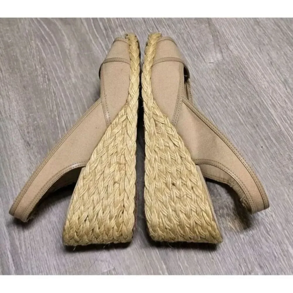 Lauren Ralph Lauren Catrin Women's Slingback Wedge Heel‎ Sandals Shoes Size 7B
